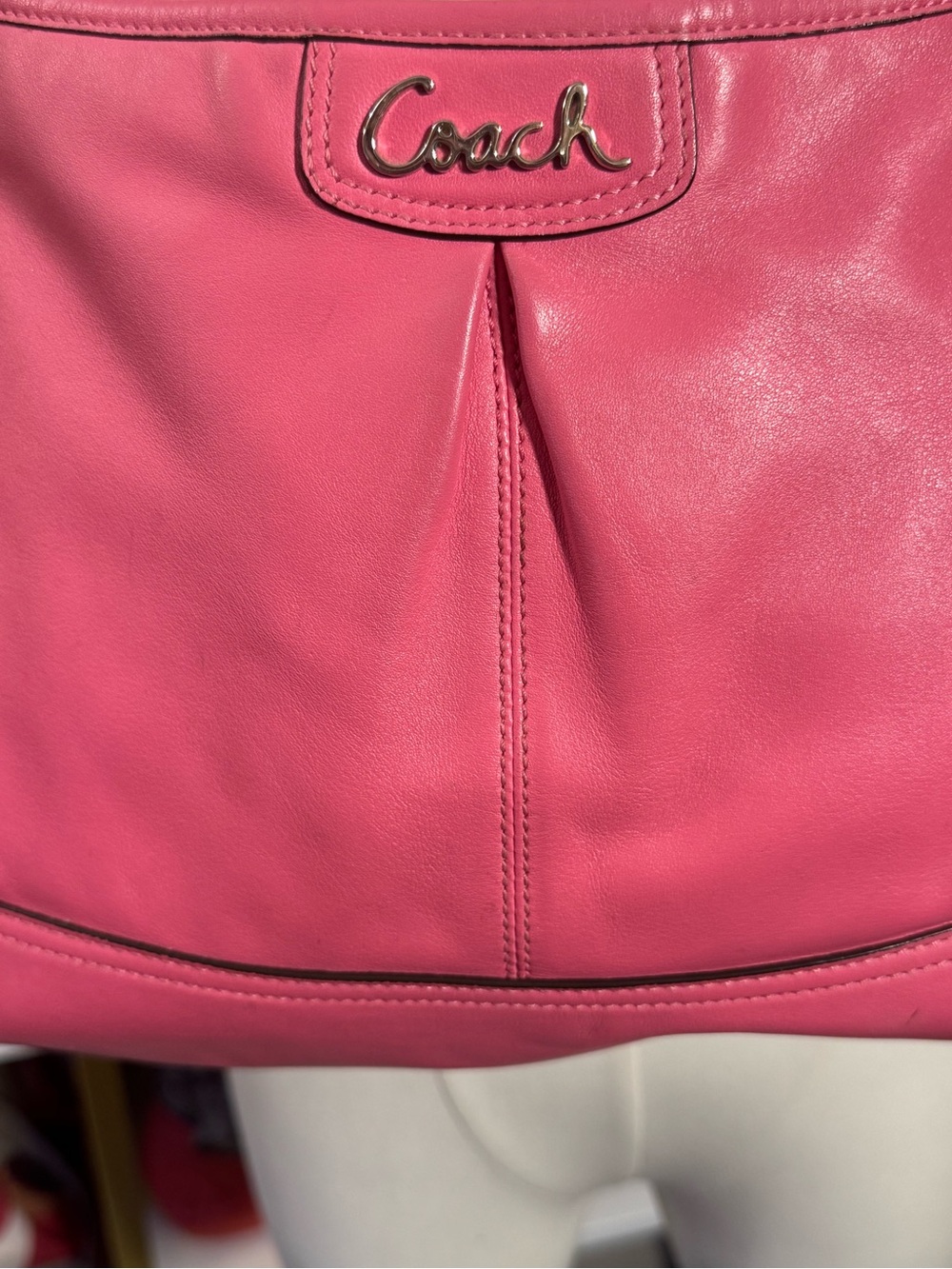 Coach Pink Leather Shoulder Bag - Picture 4 of 6